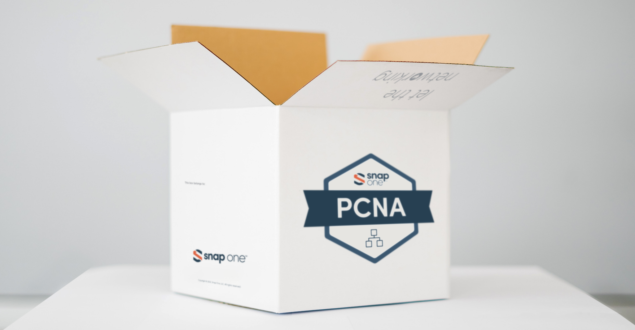 Open box with PCNA logo on outside